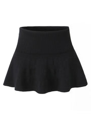 Long Sleeve Cardigan With Halter Vest Top And Mid Waist Mini Skirt Three Piece Set
