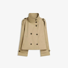 Stand Collar Short Trench Jacket