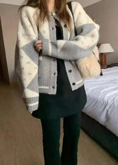 Print Knitted Cardigan