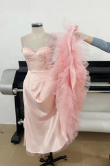 Satin Strap Tulle Dress