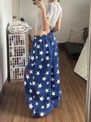 Star Print Baggy Sweatpants