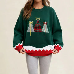 Christmas Tree Graphics Pullover Sweater