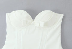 Wire Chest Boning Long Strapless Dress