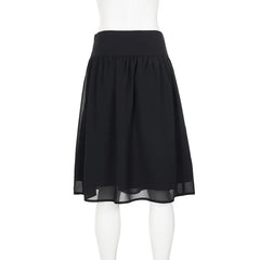 Polka Dot Stud Black Midi Skirt