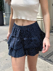 Floral Print Elastic Waist Mini Skirt
