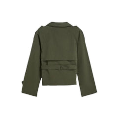Stand Collar Short Trench Jacket