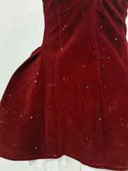 Bowknot Sleeveless Flare Bloomers Mini Dress