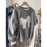 Embroidered Butterfly Bow Knot Sweatshirt