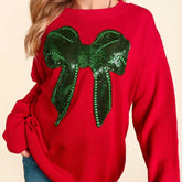 Sequin Bowknot Sweater