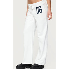 Low Waist Straight Leg Number Sweatpants