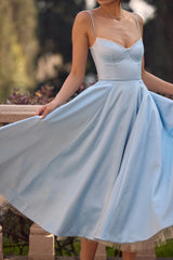 Satin Strap Tulle Dress