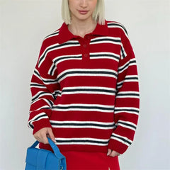 Striped Knitted Sweatshirt