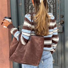 Blue Striped Crop Knit Cardigan