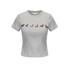 Cartoon Dog Short Sleeve Tee