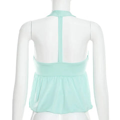 V-neck Strap Halter Tank Top
