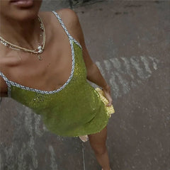 Mesh Cami Sequin Mini Dress