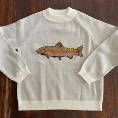 Round Neck Fish Print Knitwear Pullover