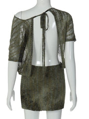 Tie Dye One Shoulder Open Back Mini Dress