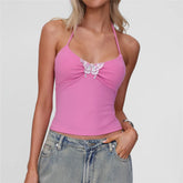 Butterfly Halter Tank Top
