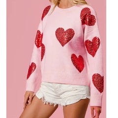 Sequin Heart Sweater