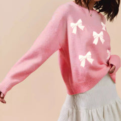 Knit Heart/Bow Sweater