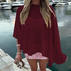 Sheer Chiffon Shawl Wrap Cover-up