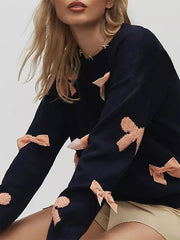 3D Bow Teddy Sweatshirt
