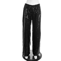 Sequin Wide-Leg Pants