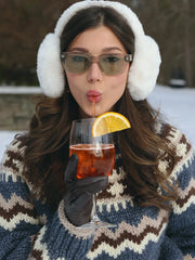 Turtleneck Jacquard Print Sweater