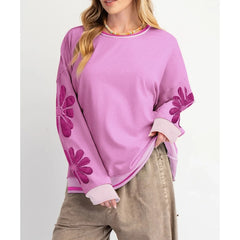 Sea Shell Embroidery Sweatshirt
