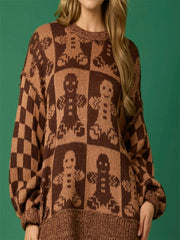 Halloween/Christmas Print Sweater