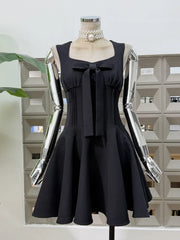 Sleeveless Corset Bow Detail Mini Dress