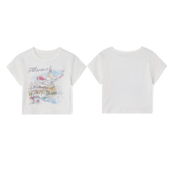 Italy Printed Graphic Baby Tee