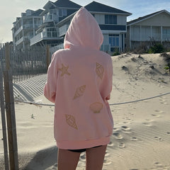 Seashell Embroidery Hoodie