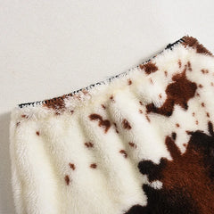 Cow Print Low Waist Short Skirts