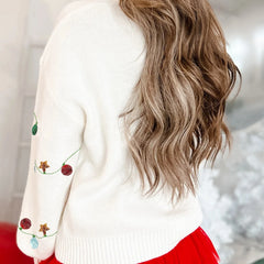 Christmas Lights Sequin Sweatshirt