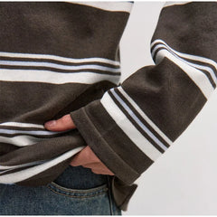 Paneled Horizontal Stripe Knitted Pullover