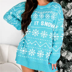 Winter Let It Snow Snowflake Sweater