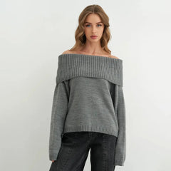 Off Shoulder Knit Sweater
