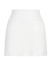 Colorblock Round Neck Sleeveless Top And High Waist Mini Skirt Set