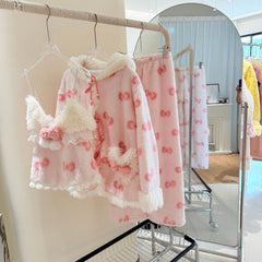Pink Plush 3 Piece Pajama Set
