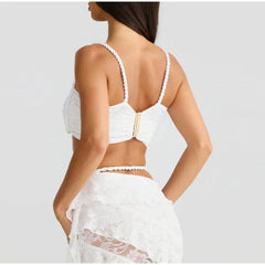 Knitted Twist Bralette And Maxi Skirt Set