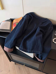 Denim Plaid Patchwork Jacket