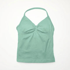 Halter Seamless Tank With Removable Pads