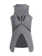 Twisted Hollow Out Knitting Tank Top