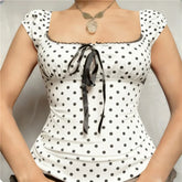 Milkmaid Polka Dot Tie T-shirt