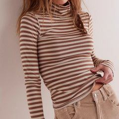Turtleneck Long Sleeve Knitted Top