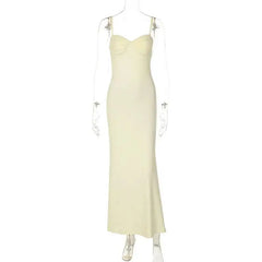 Spaghetti Strap Solid Maxi Dress
