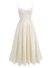 Satin Strap Tulle Dress