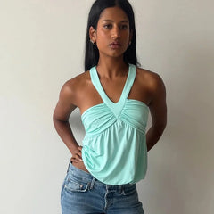 V-neck Strap Halter Tank Top